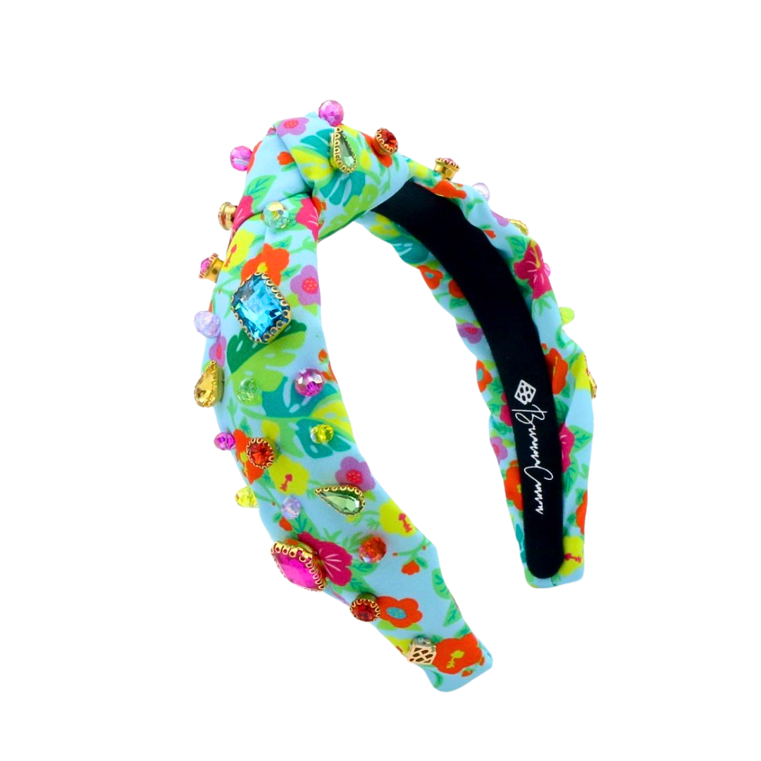 Child Size Tropics Floral Headband With Crystals