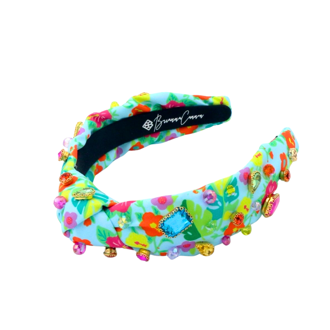 Child Size Tropics Floral Headband With Crystals
