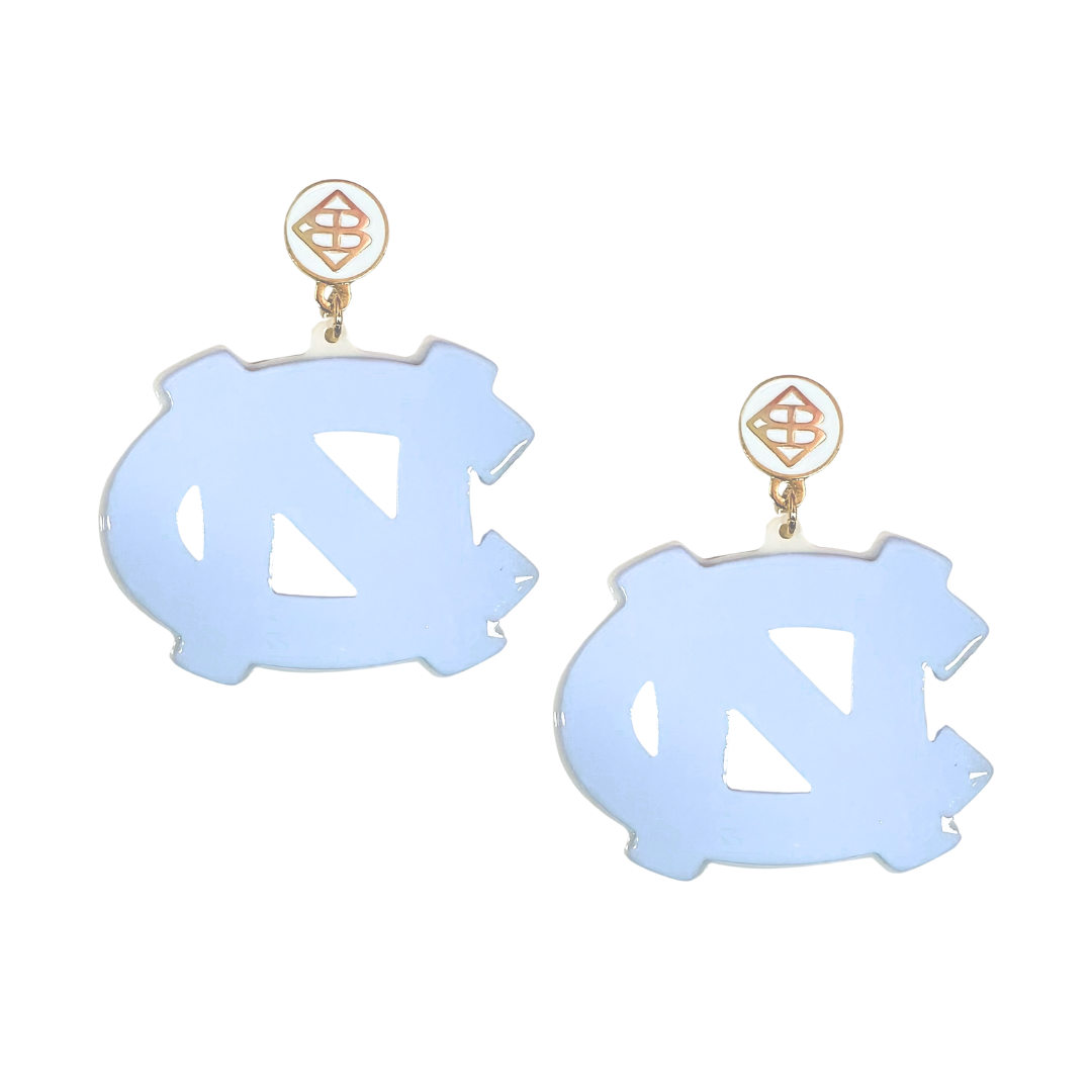 North Carolina  Blue Logo Earrings