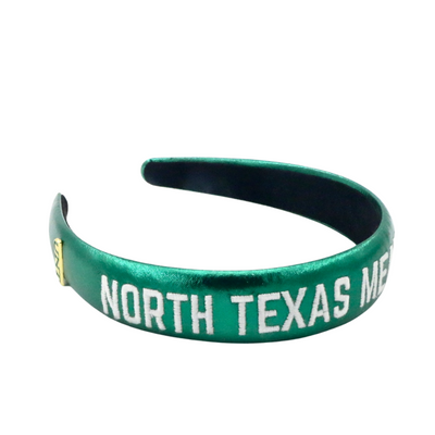 North Texas Green Thin Embroidered Headband