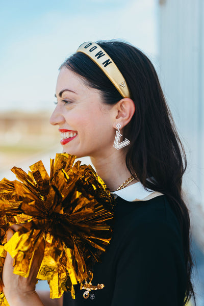 Vanderbilt Gold Logo Earring with BC Logo