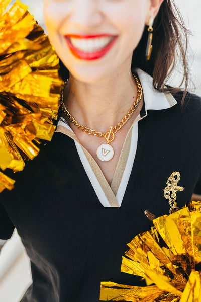 Vanderbilt Logo  Necklace