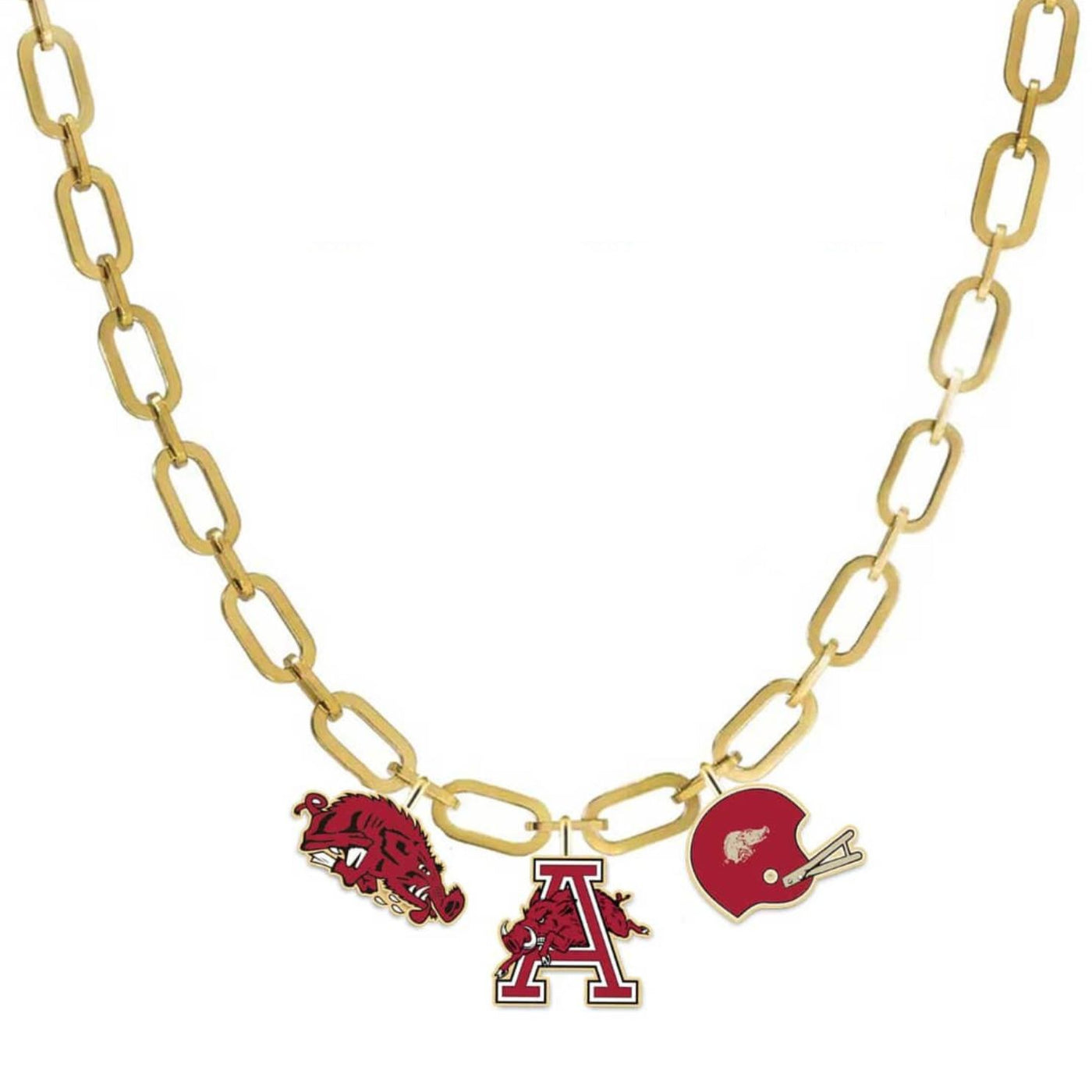 College Vault Arkansas Charm Necklace