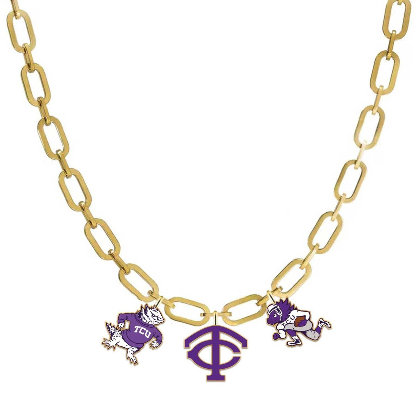 College Vault TCU Charm Necklace