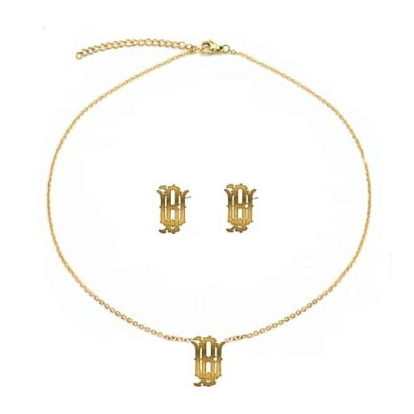 College Vault Baylor Stud & Necklace Set