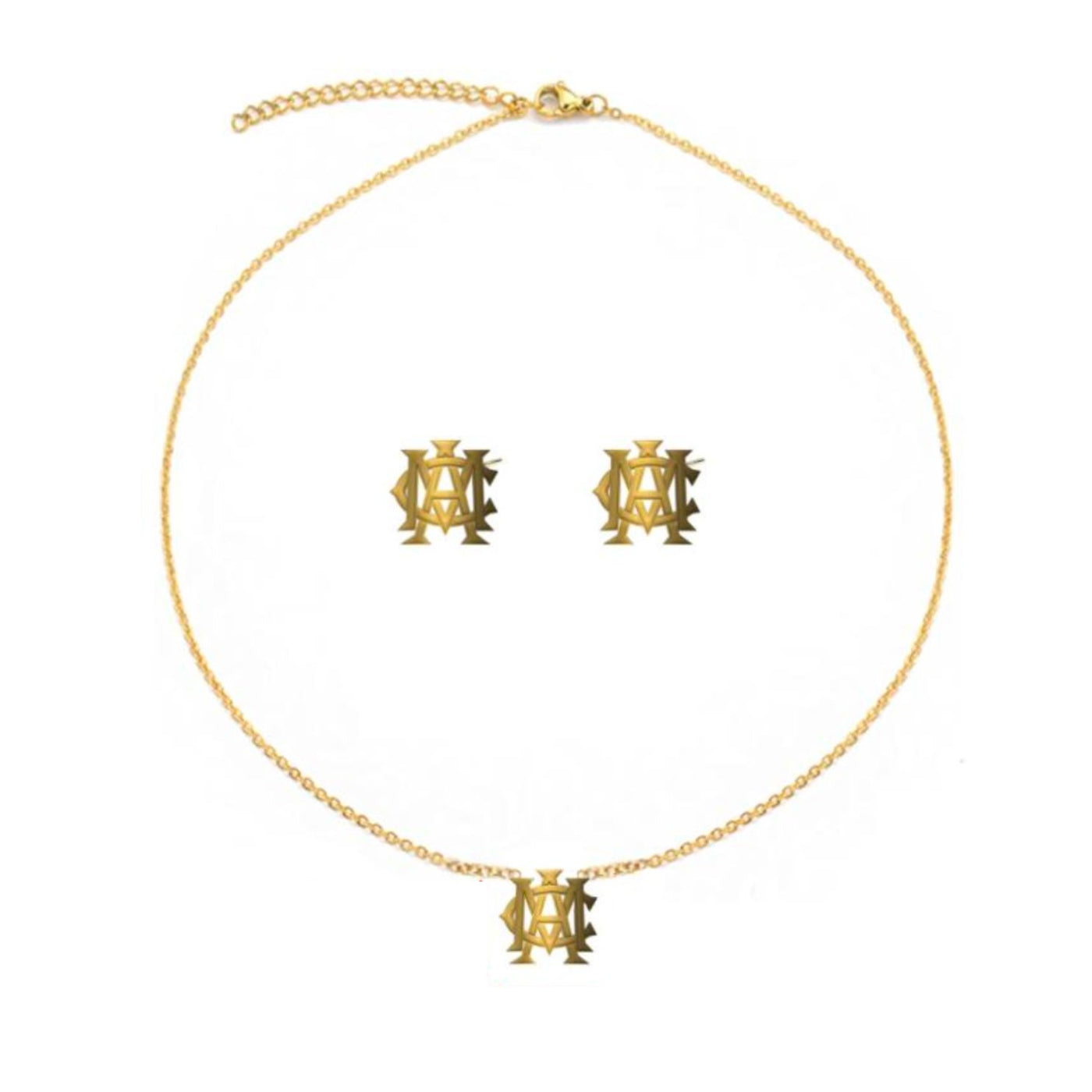 College Vault Texas A&M Stud & Necklace Set