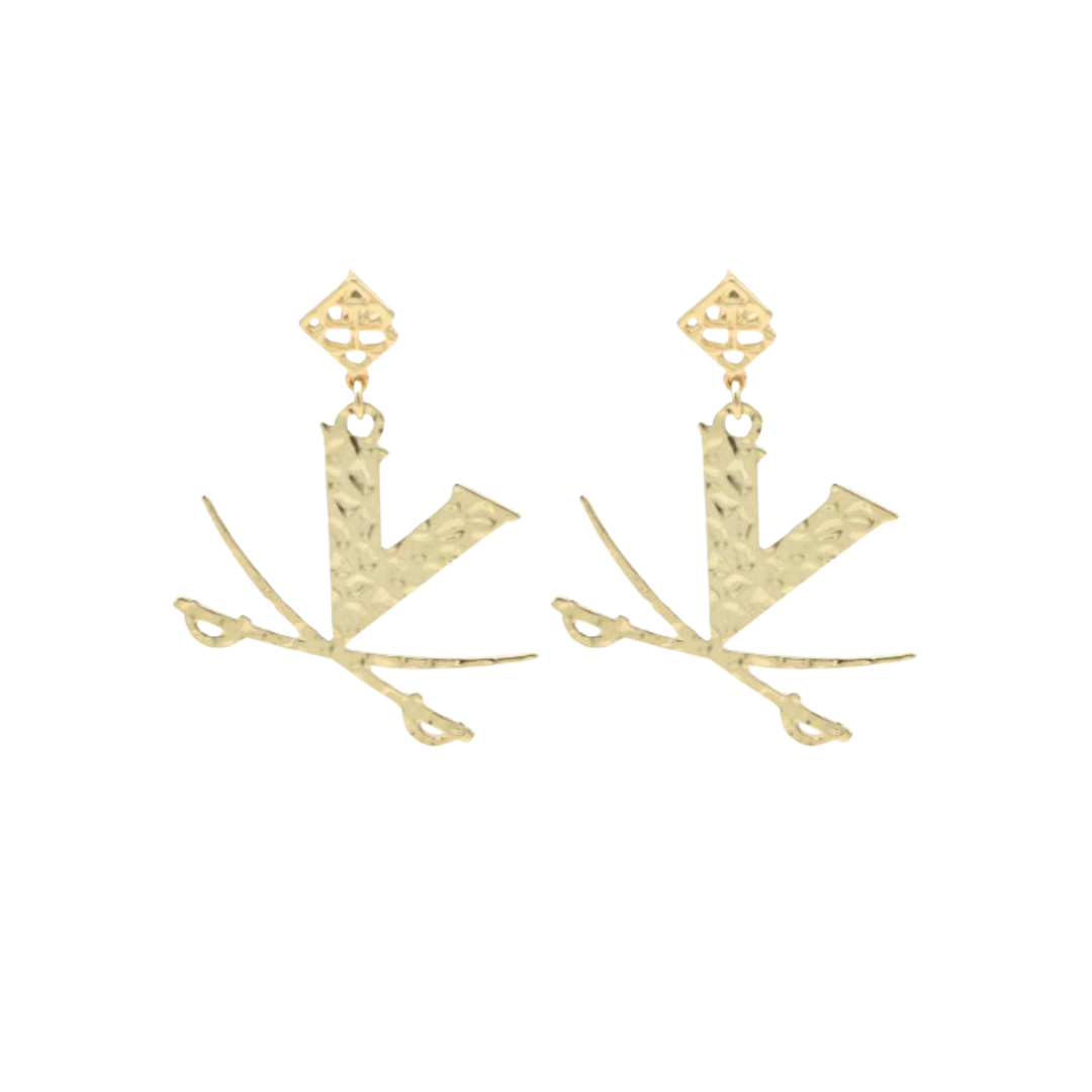 Virginia Gold Logo Earring with BC Logo