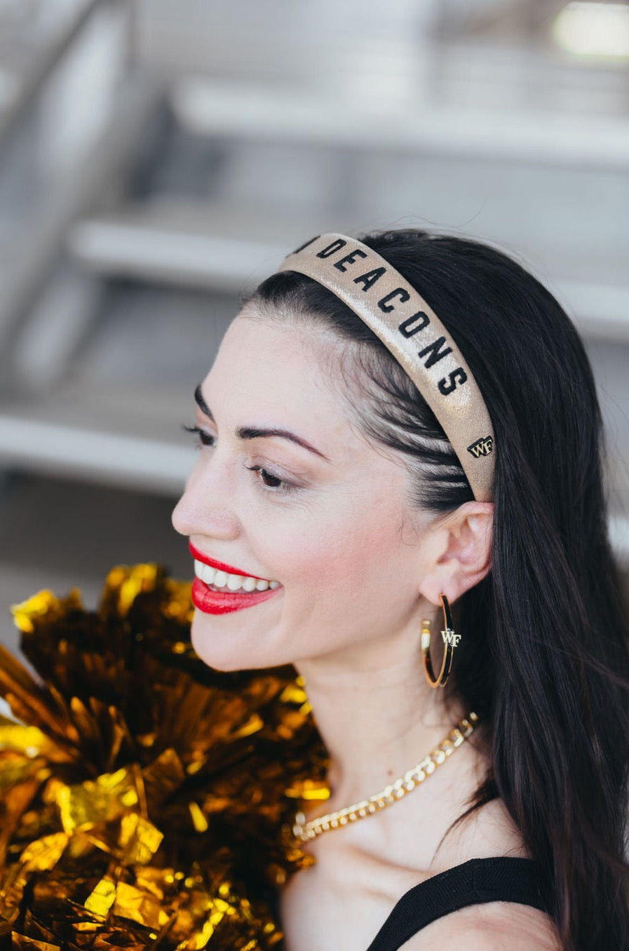 Wake Forest Gold Thin Embroidered Headband