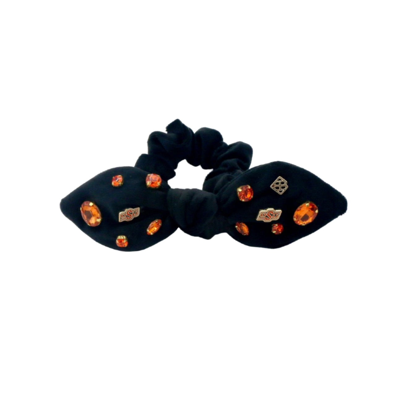 Oklahoma State Black Logo Bow Scrunchie