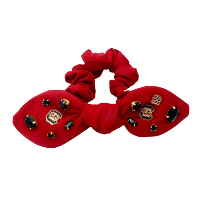 University of South Carolina Garnet Logo Bow Scrunchie