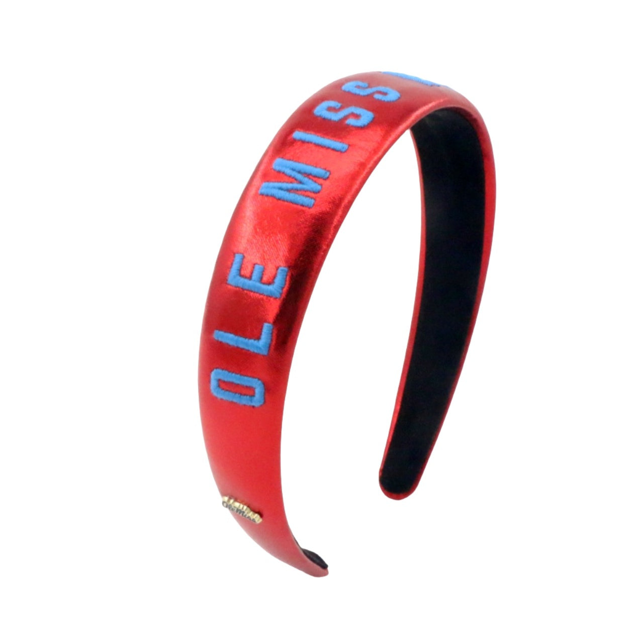 Ole Miss  Red Thin Embroidered Headband