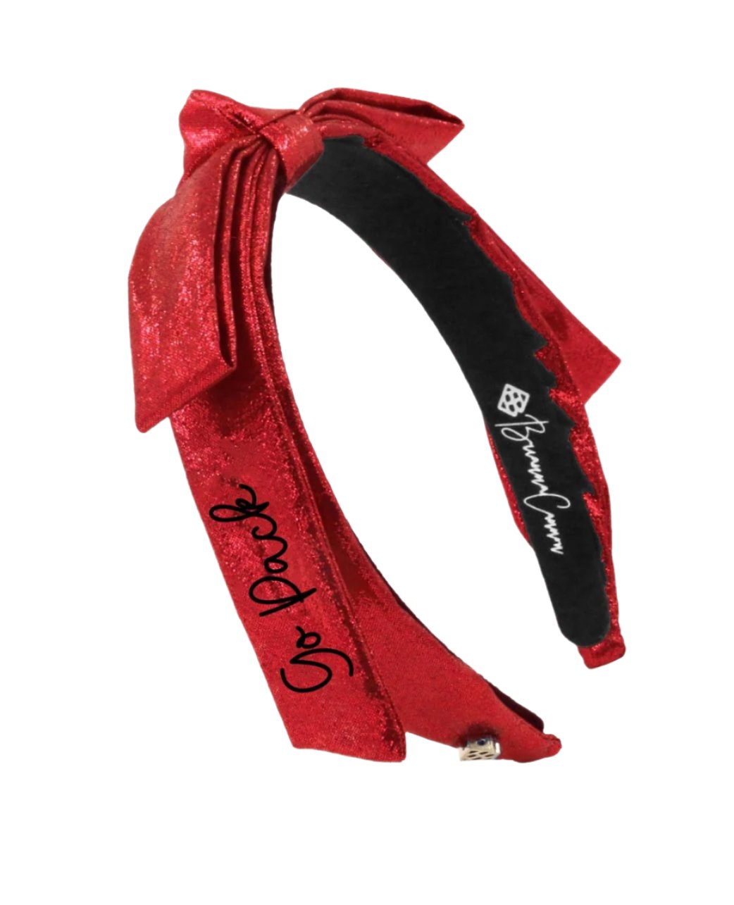 NC State Thin Embroidered Ribbon Bow Headband PRE-ORDER (Est Ship 9/30)