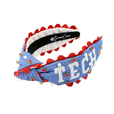 Louisiana Tech Child LOUISIANA TECH Cross Stitch Headband PRE-ORDER (Est Ship 9/15)