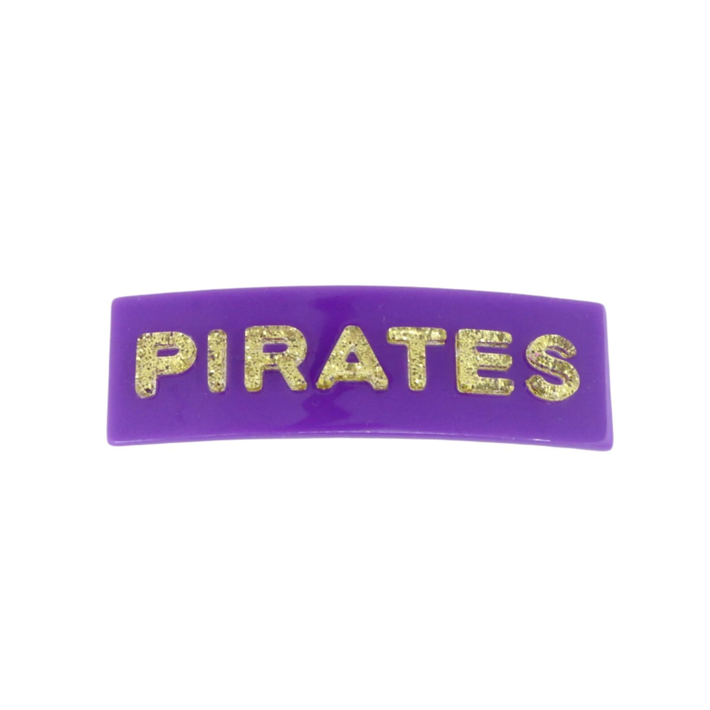 East Carolina Purple PIRATES Rectangle Barrette Clip