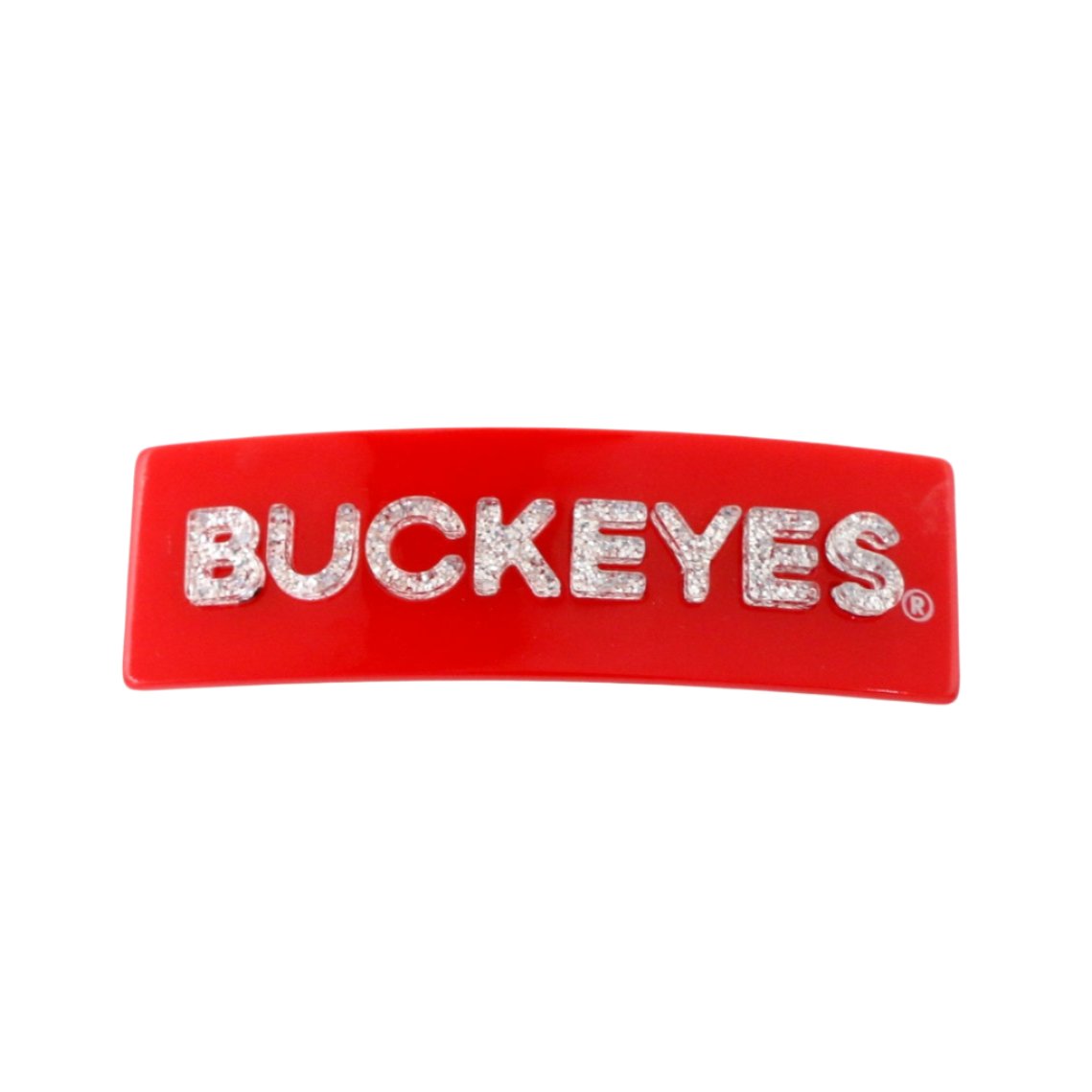 Ohio State Scarlet BUCKEYES Rectangle Barrette Clip