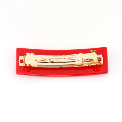 Houston Red COOGS Rectangle Barrette Clip