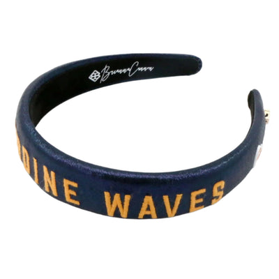 Pepperdine Navy Thin Embroidered Headband