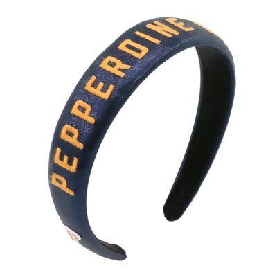 Pepperdine Navy Thin Embroidered Headband
