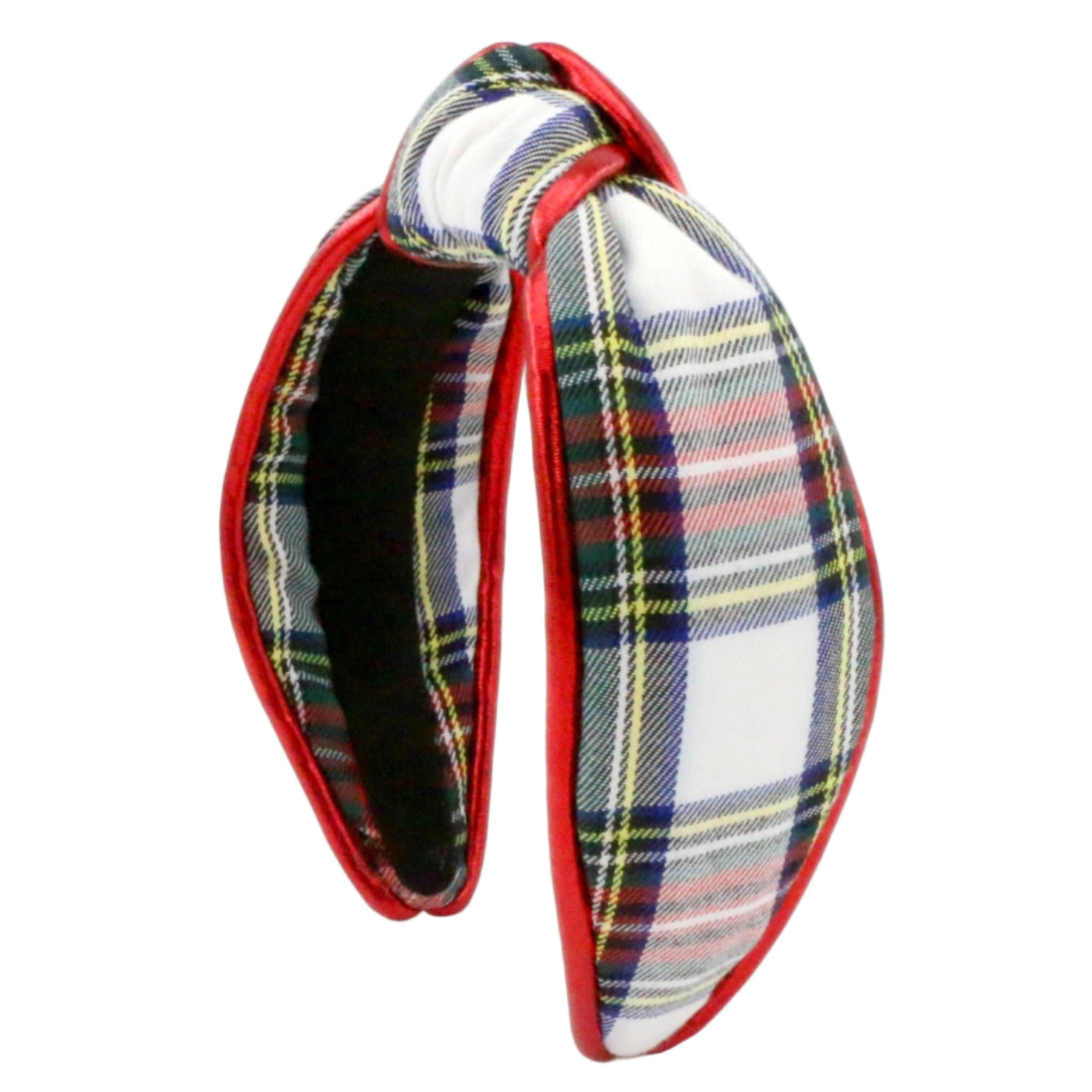 White Tartan Plaid Headband