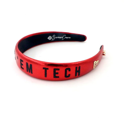 Texas Tech Red Thin Embroidered Headband