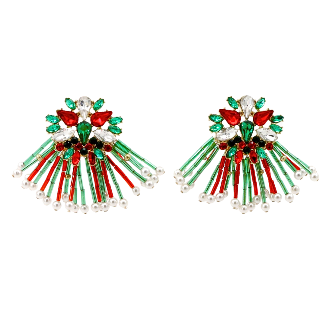 Holiday Statement Earring with Fringe