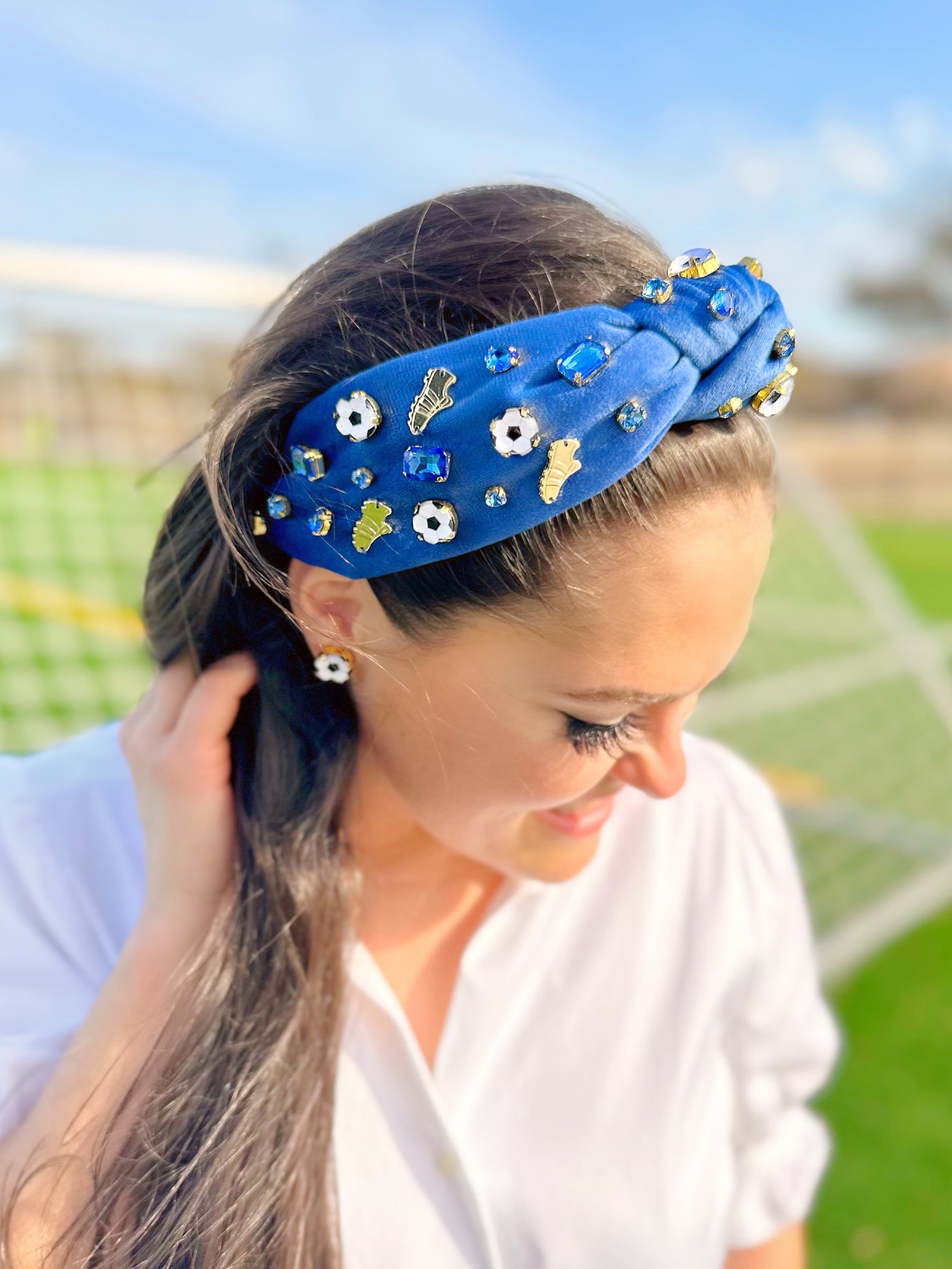 Fan Gear Soccer Headband in Blue