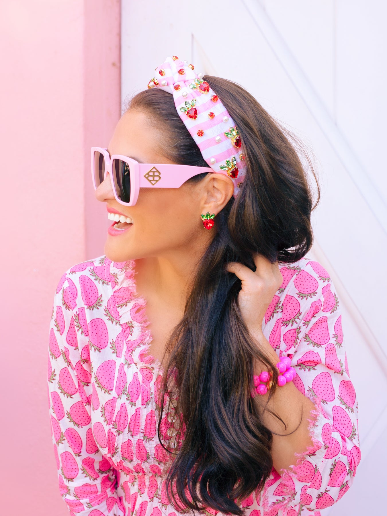 Perfect Pink BC Square Sunglasses with Polarized Lenses – Brianna Cannon