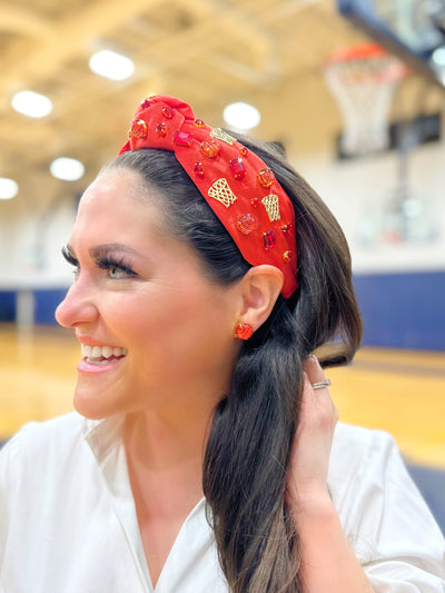 Fan Gear Basketball Headband in Red