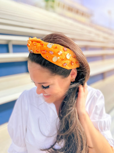 Fan Gear Football Headband in Orange