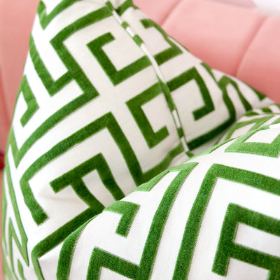 Thibaut Designer Pillow Cover - Ming Trail in Green