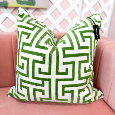 Thibaut Designer Pillow Cover - Ming Trail in Green