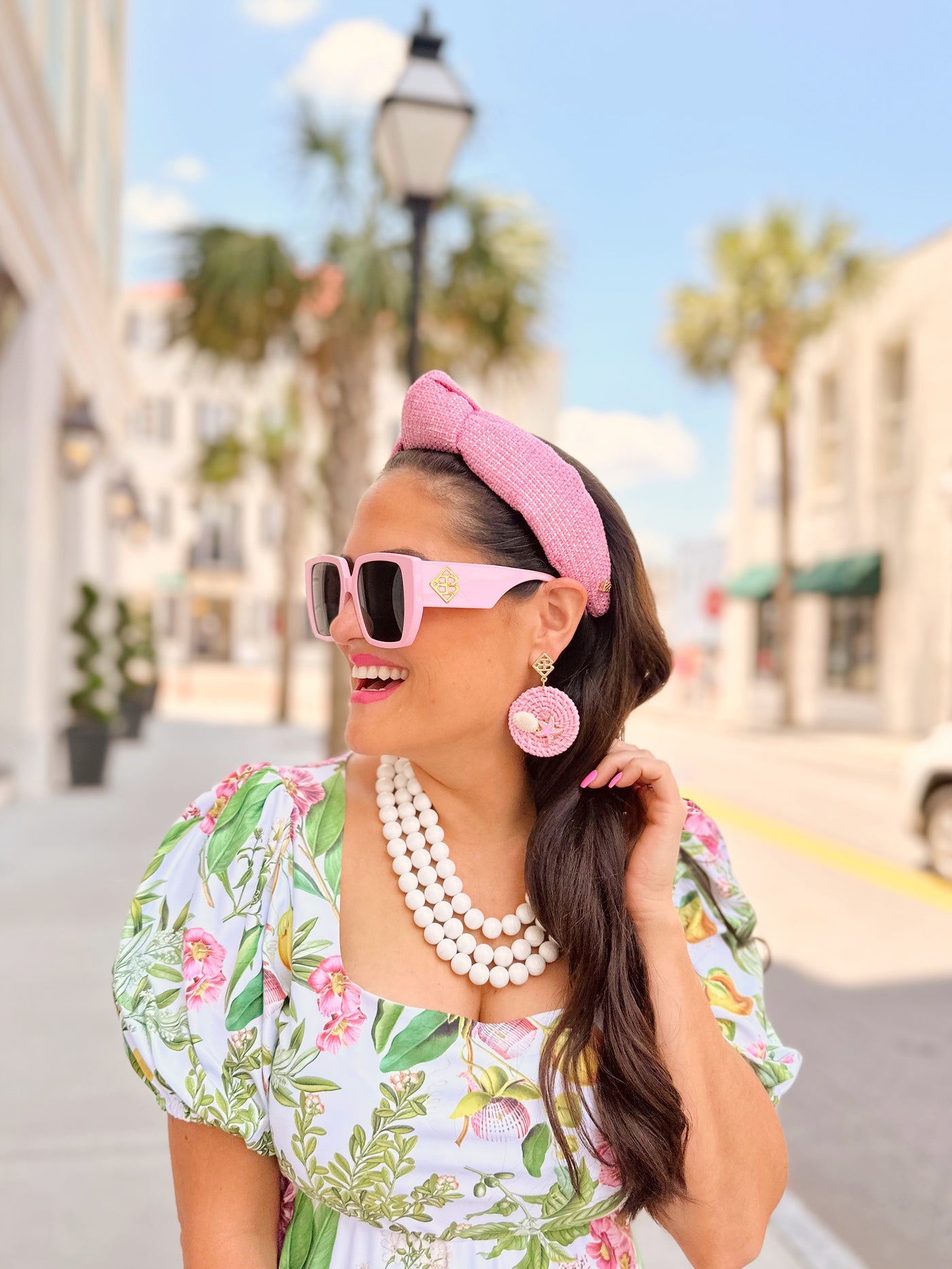 Perfect Pink BC Square Sunglasses with Polarized Lenses