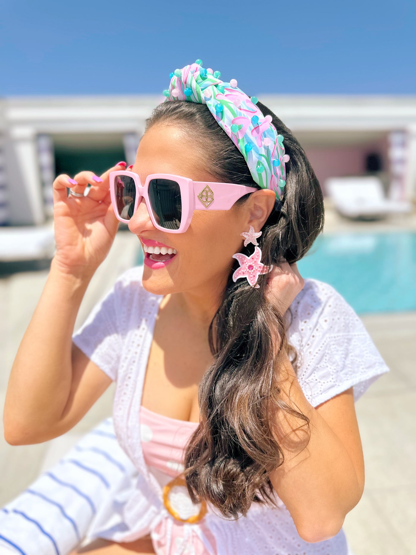 Perfect Pink BC Square Sunglasses with Polarized Lenses – Brianna Cannon