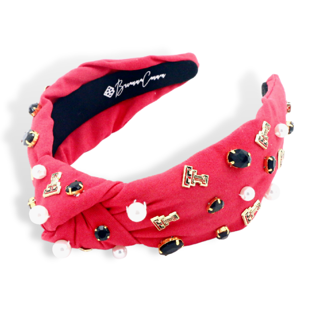 University of Louisville: Splatter Red Tie Headband