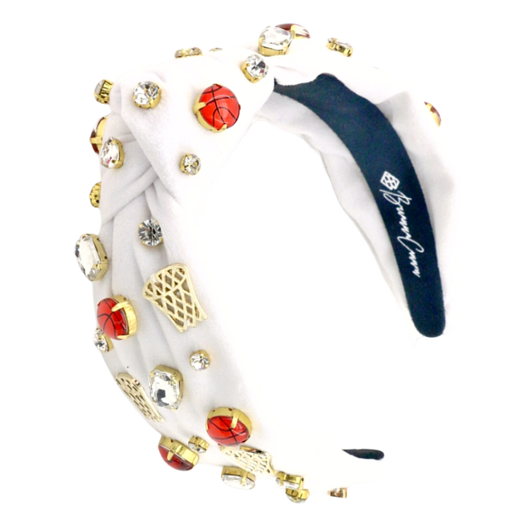 Fan Gear Basketball Headband in White – Brianna Cannon display picture 3