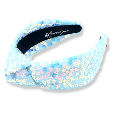 Adult Blue Sequin Flower Headband