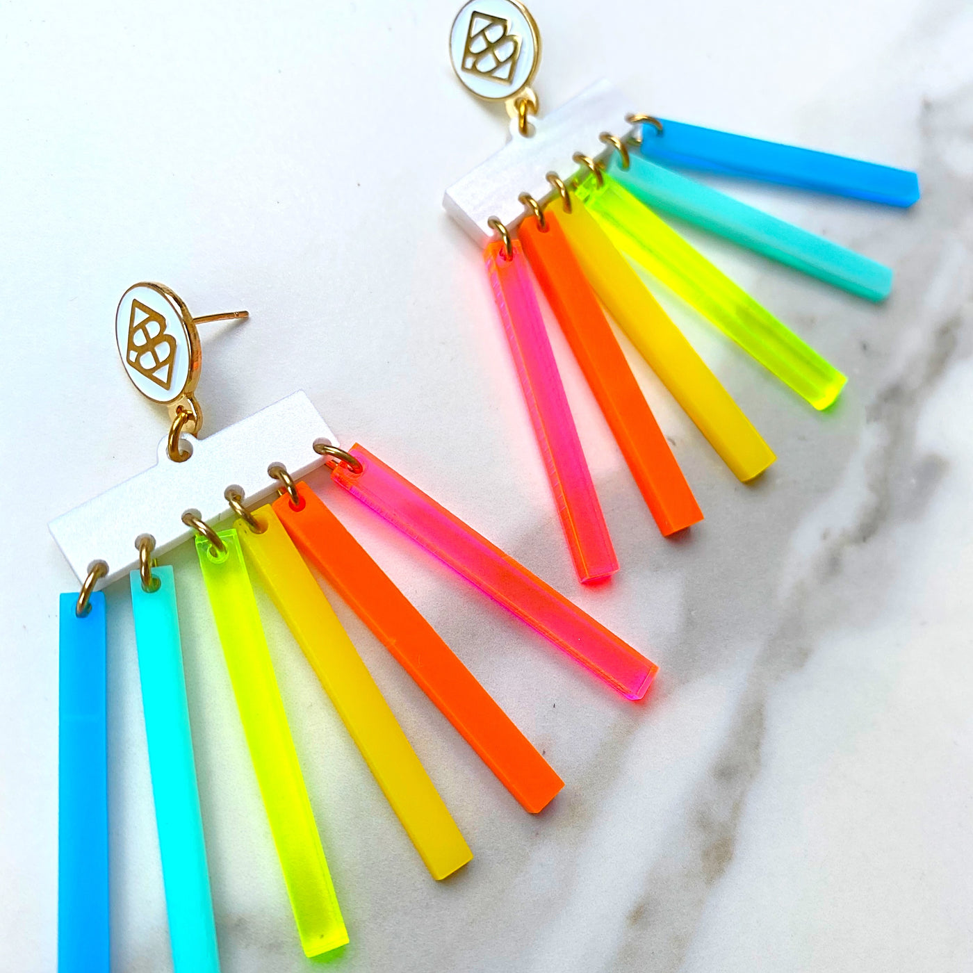 Summer 2020 - Mod Rainbow Logo Earrings