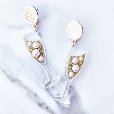 Mrs. Southern Social x Brianna Cannon - Champagne Earrings