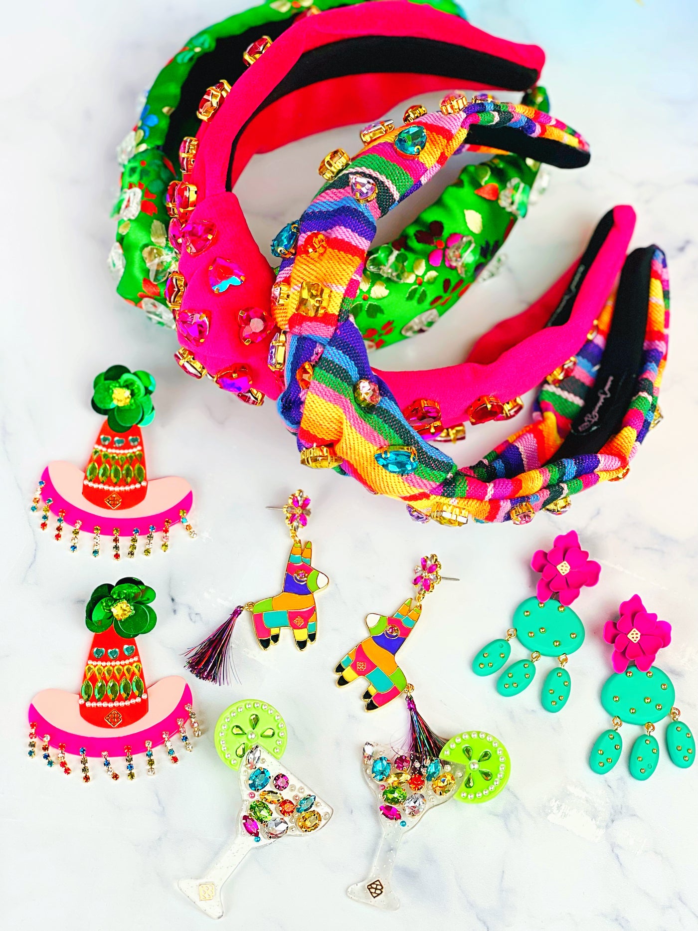 Burro Piñata Earrings with Metallic Tassel Tail