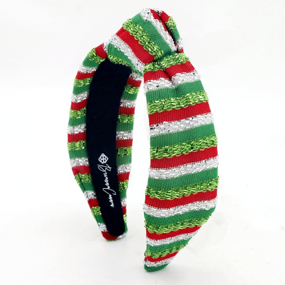 Christmas Shimmer Striped Headband